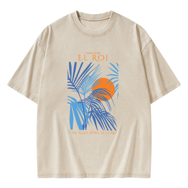 The God Who Sees Me Christian Washed T-Shirt