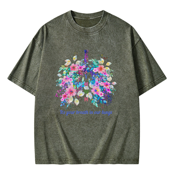 It's Your Breath In Our Lungs Christian Washed T-Shirt