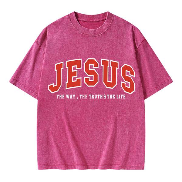 Christ Is King Christian Washed T-Shrit