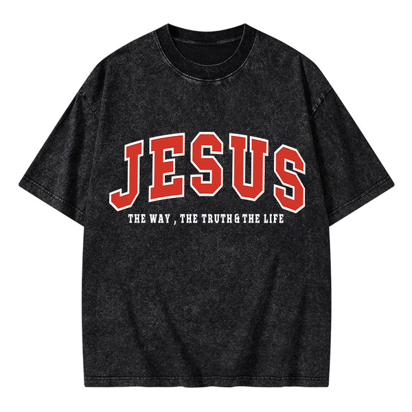Christ Is King Christian Washed T-Shrit