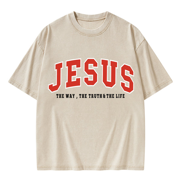 Christ Is King Christian Washed T-Shrit
