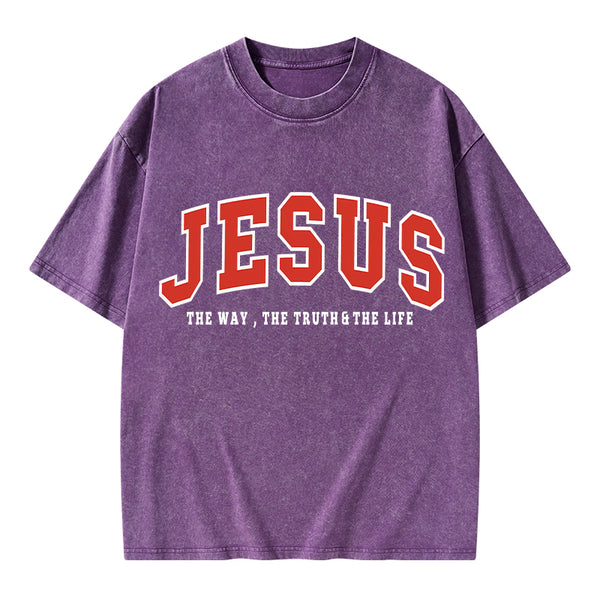 Christ Is King Christian Washed T-Shrit
