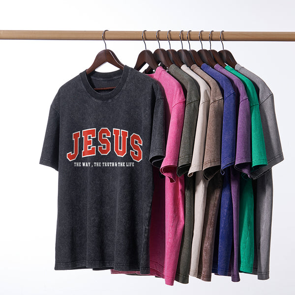 Christ Is King Christian Washed T-Shrit