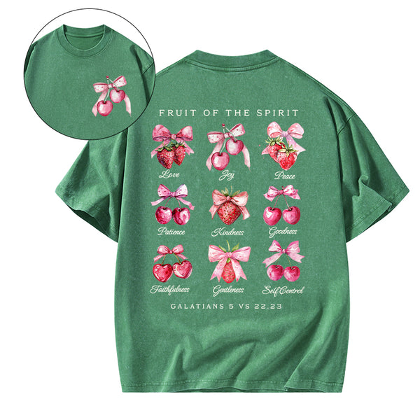 Fruit Of The Spirit Christian Washed T-Shirt