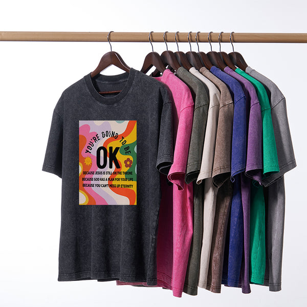 You're Going To Be Ok Christian Washed T-shirt