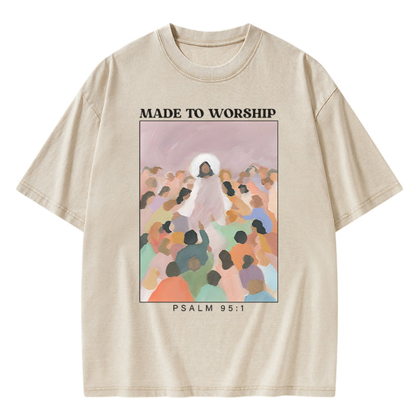 Made To Worship Christian Washed T-Shirt