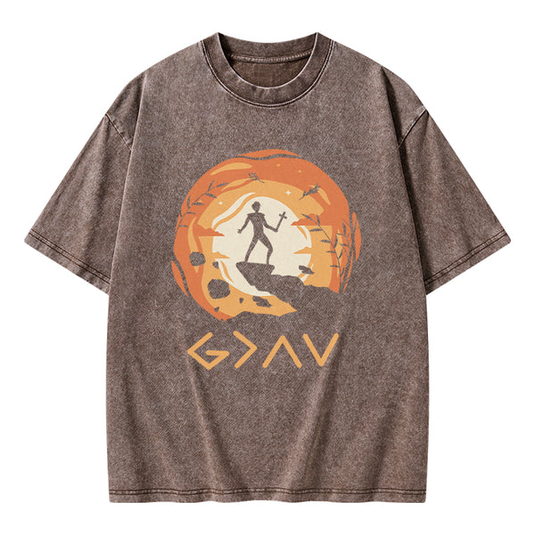 God Is Greater Than The Highs And Lows Christian Washed T-Shirt
