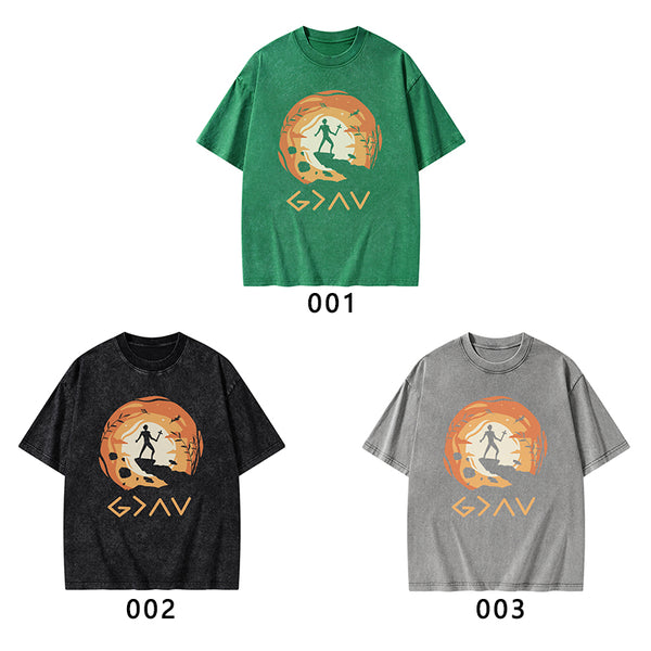 God Is Greater Than The Highs And Lows Christian Washed T-Shirt