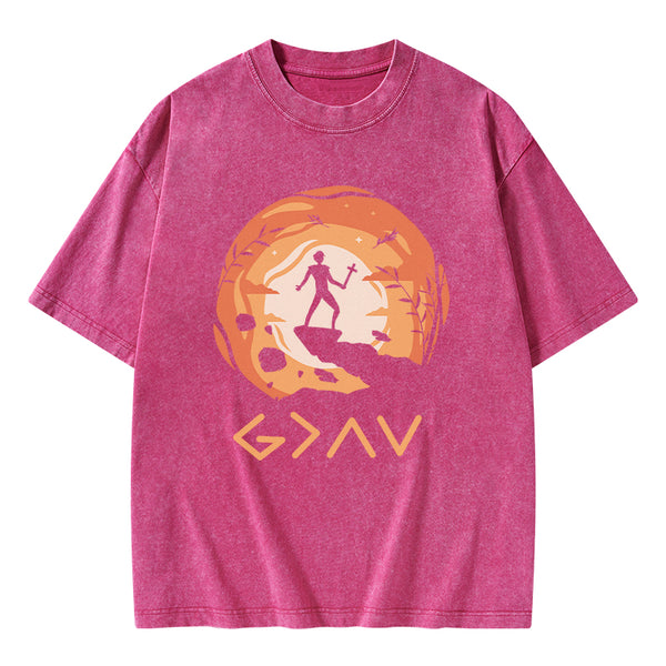 God Is Greater Than The Highs And Lows Christian Washed T-Shirt