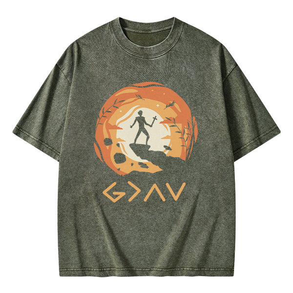 God Is Greater Than The Highs And Lows Christian Washed T-Shirt