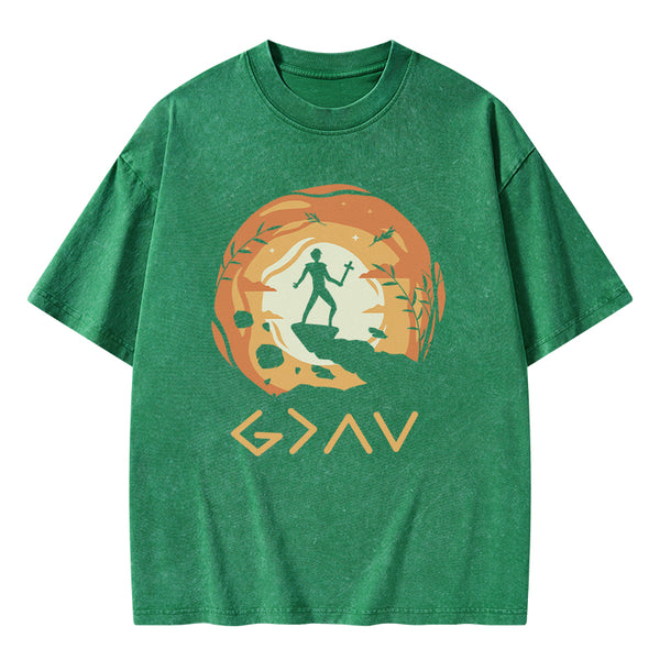 God Is Greater Than The Highs And Lows Christian Washed T-Shirt