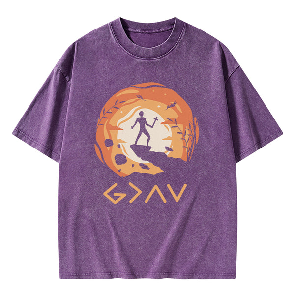 God Is Greater Than The Highs And Lows Christian Washed T-Shirt