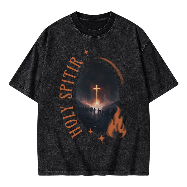 Holy Spirit Christian Washed T-Shirt