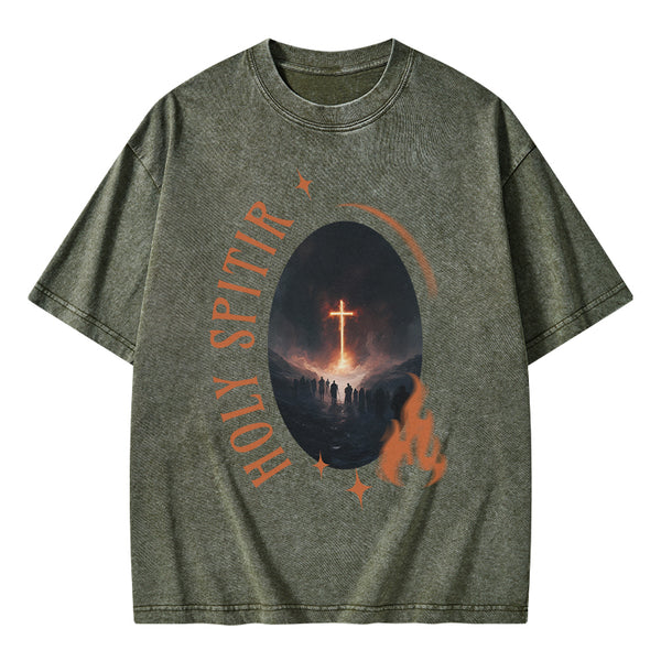 Holy Spirit Christian Washed T-Shirt
