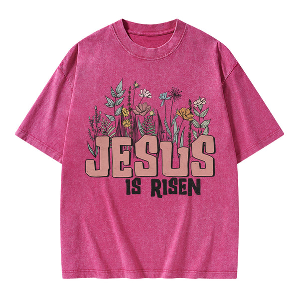 Jesus Is Risen Christian Washed T-Shirt