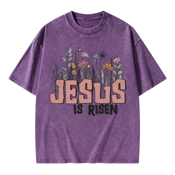 Jesus Is Risen Christian Washed T-Shirt