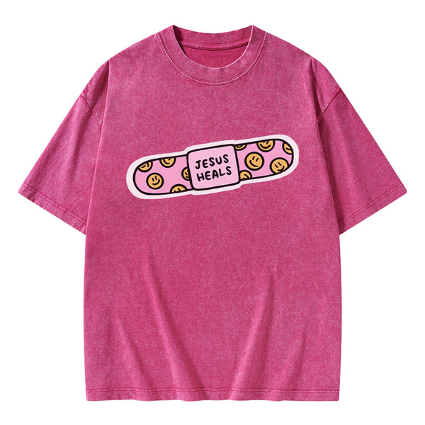 GC-WTS0033 Jesus Heals Christian Washed T-Shirt