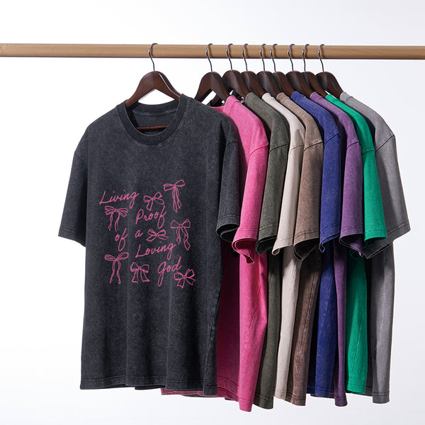 Living Proof Of A Loving God Christian Washed T-Shirt