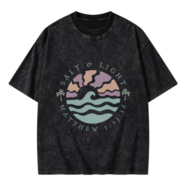 Salt And Light Christian Washed T-Shirt