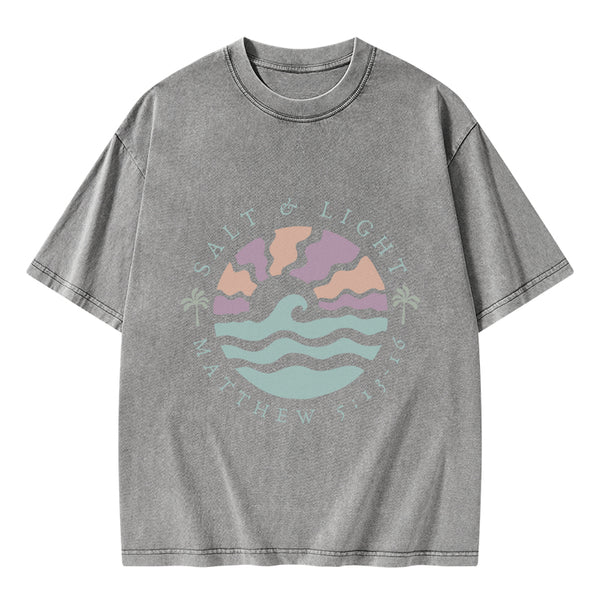 Salt And Light Christian Washed T-Shirt