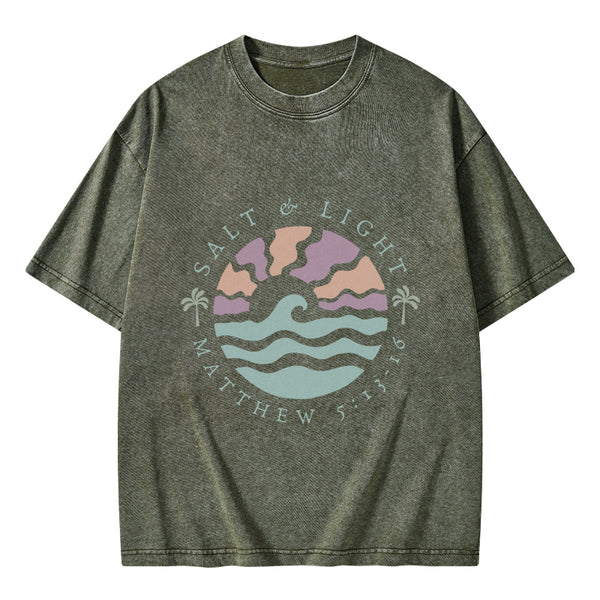 Salt And Light Christian Washed T-Shirt
