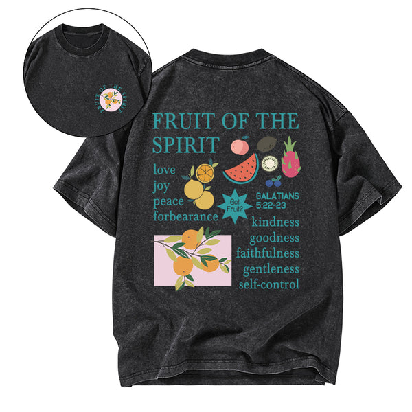 Fruits Of The Spirit Christian Washed T-Shirt