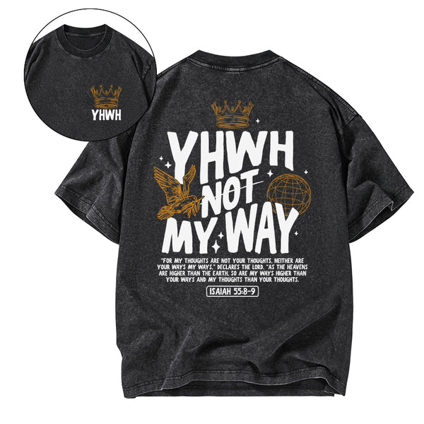 GC-WTS0408 YHWH Christian Washed T-Shirt