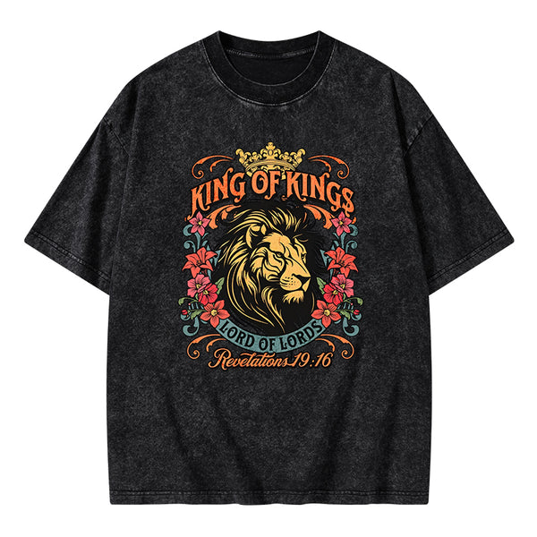 King Of Kings Christian Washed T-Shirt