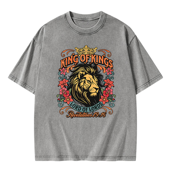 King Of Kings Christian Washed T-Shirt