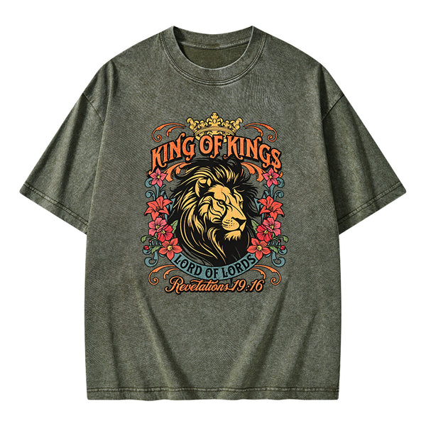 King Of Kings Christian Washed T-Shirt