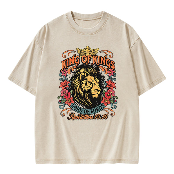 King Of Kings Christian Washed T-Shirt