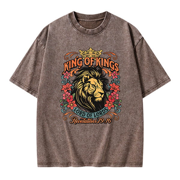 King Of Kings Christian Washed T-Shirt
