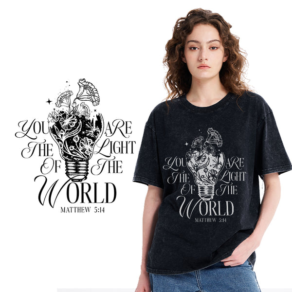 You Are The Light Of The Word Christian Washed T-Shirt