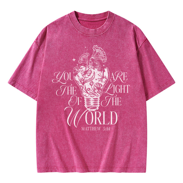 You Are The Light Of The Word Christian Washed T-Shirt