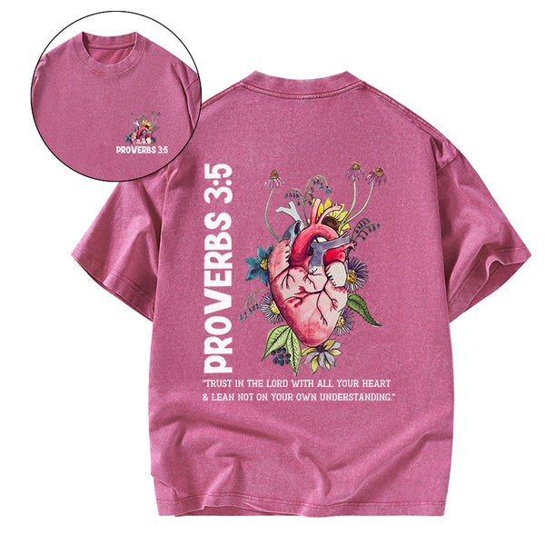 GC-WTS0701 Trust In The Lord Christian Washed T-Shirt