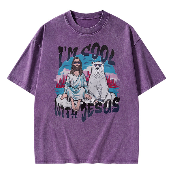 I Am Cool With Jesus Christian Washed T-Shirt