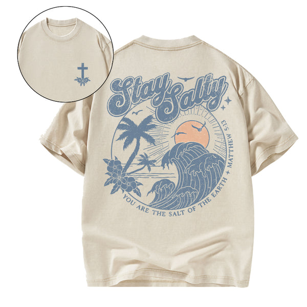 Stay Salty Christian Washed T-Shirt