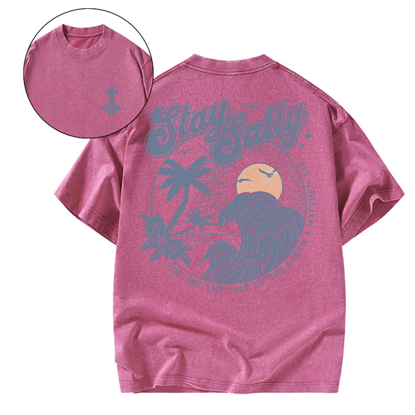 Stay Salty Christian Washed T-Shirt