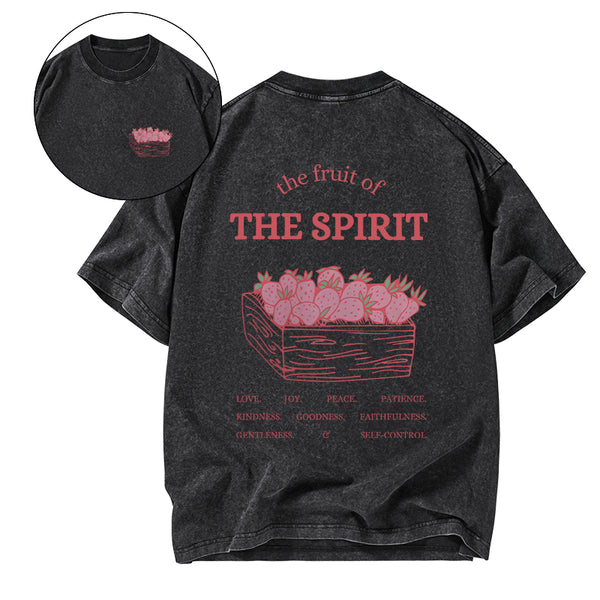 GC-WTS0730 The Fruit Of The Spirit Christian Washed T-Shirt