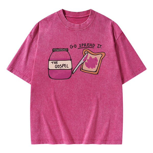 GC-WTS0751 Go Spread It Christian Washed T-Shirt