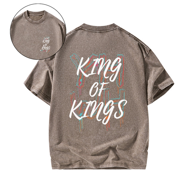 GC-WTS0765 YHWH King Of Kings Christian Washed T-Shirt