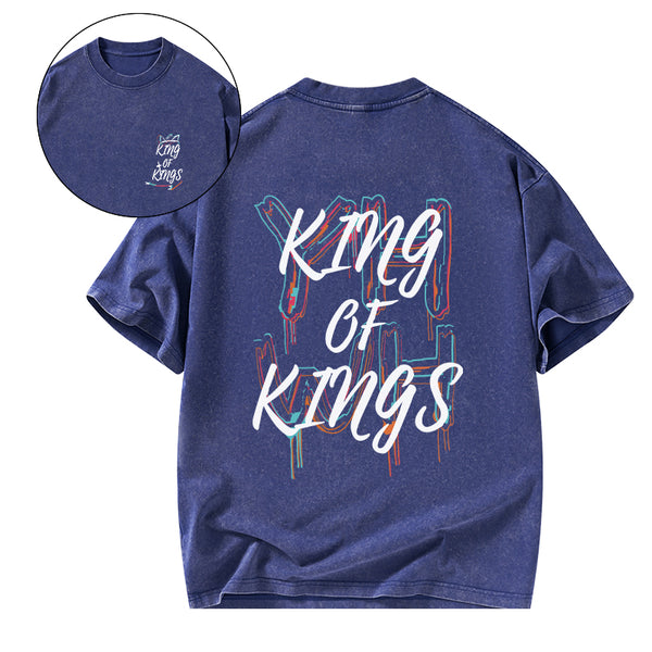 GC-WTS0765 YHWH King Of Kings Christian Washed T-Shirt