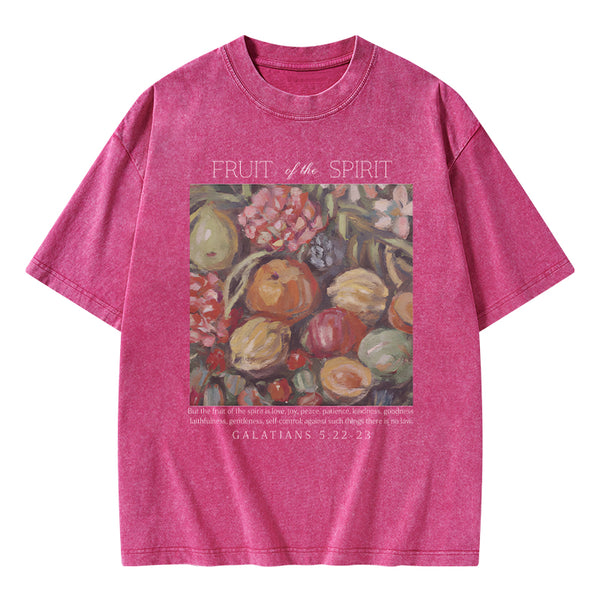 Fruit Of The Spirit Christian Washed T-Shirt