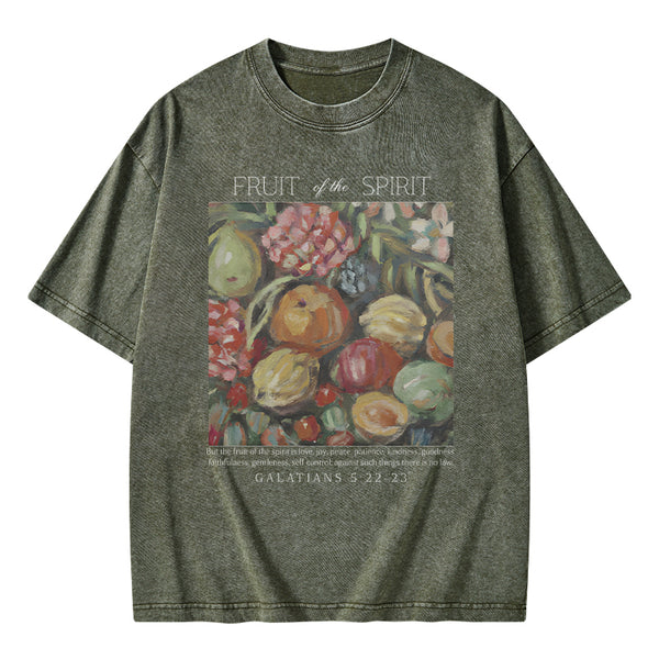 Fruit Of The Spirit Christian Washed T-Shirt