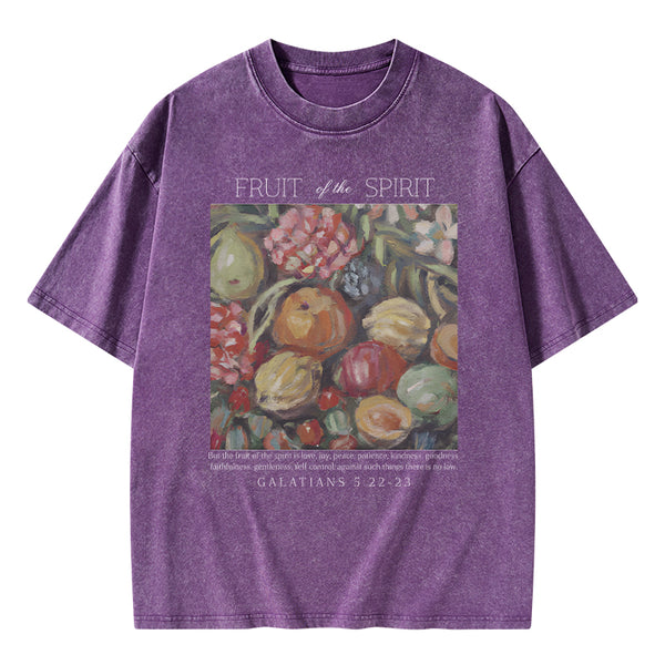 Fruit Of The Spirit Christian Washed T-Shirt