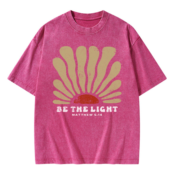 Be The Light Christian Washed T-Shirt
