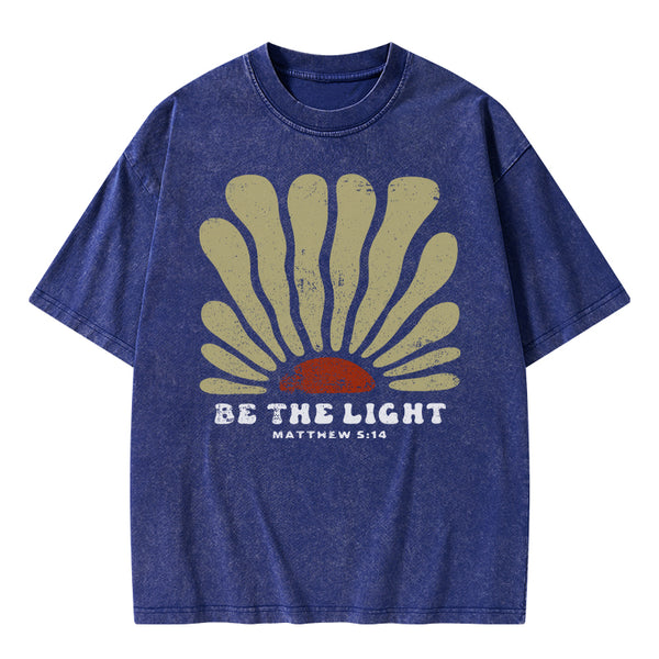 Be The Light Christian Washed T-Shirt
