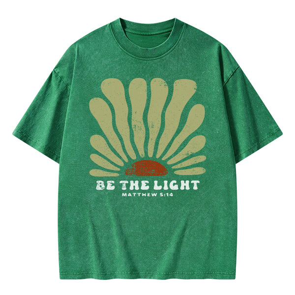 Be The Light Christian Washed T-Shirt