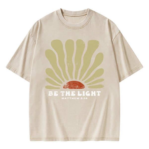 Be The Light Christian Washed T-Shirt