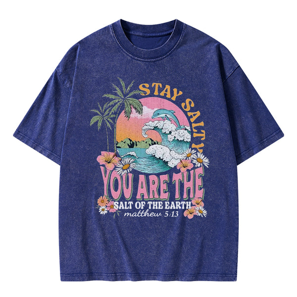 Stay Salty Christian Washed T-Shirt